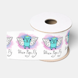 When Pig's Fly Grosgrain Ribbon