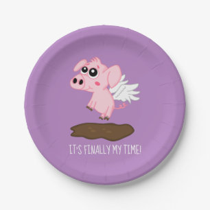 When Pigs Fly in the Year of the Pig Paper Plate
