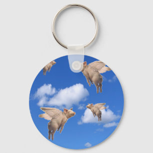 When Pigs Fly Keychain