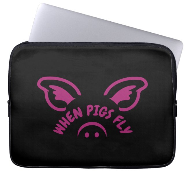 When pigs fly laptop sleeve (Front)
