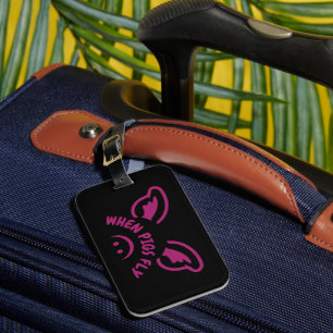 When pigs fly luggage tag