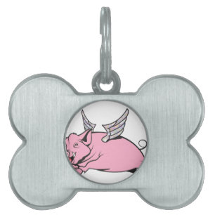 when pigs fly pet name tag