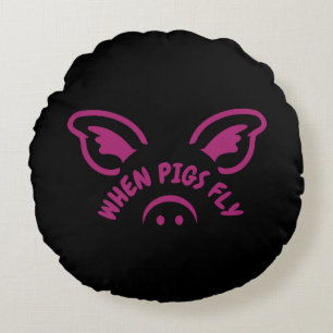 When pigs fly round pillow