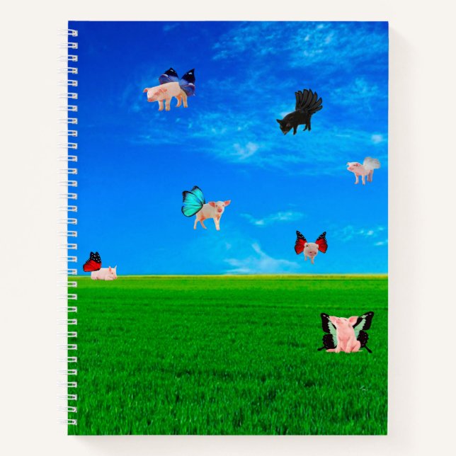 When Pigs Fly Spiral Notebook (Front)