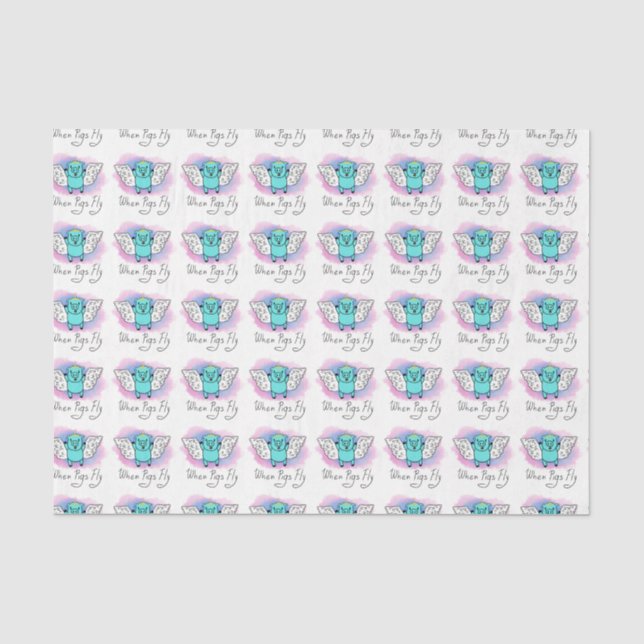 When Pigs Fly Tissue Paper (Front)