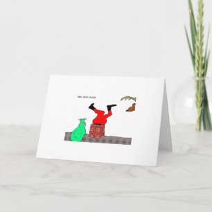 When Santa Drinks ("Chimney") Holiday Card