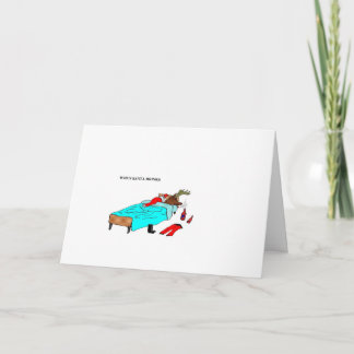 When Santa Drinks ("Reindeer") Holiday Card
