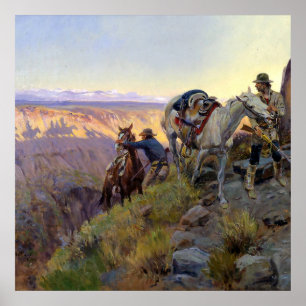 “When Shadows Hint Death” by Charles M Russell Poster