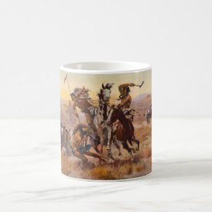 When Sioux and Blackfeet Met by Charles M. Russell Coffee Mug