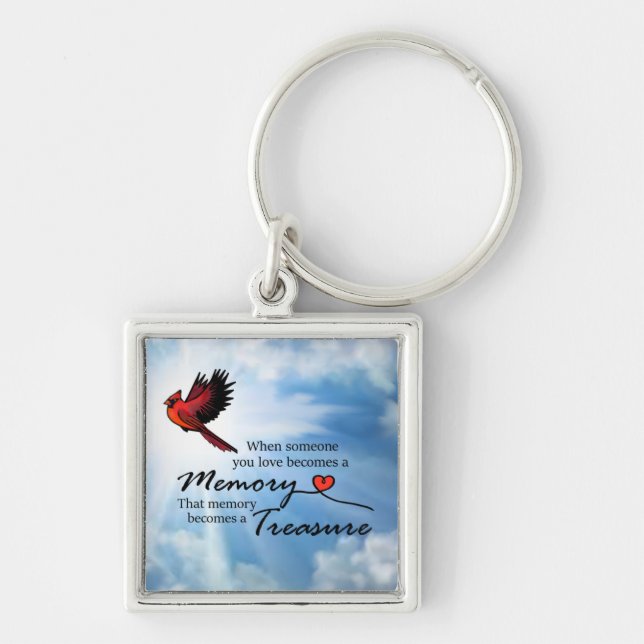 When someone you love, Cardinal Keychain (Front)