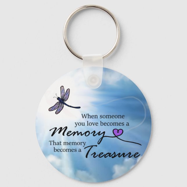 When someone you love, dragonfly keychain (Front)