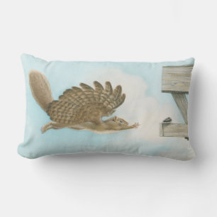 When Squirrels Dream Lumbar Pillow