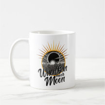 When Sun Meets Moon, Black White Skyline Eclipse