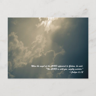 When the angel of the LORD appeared to Gideon, he Postcard