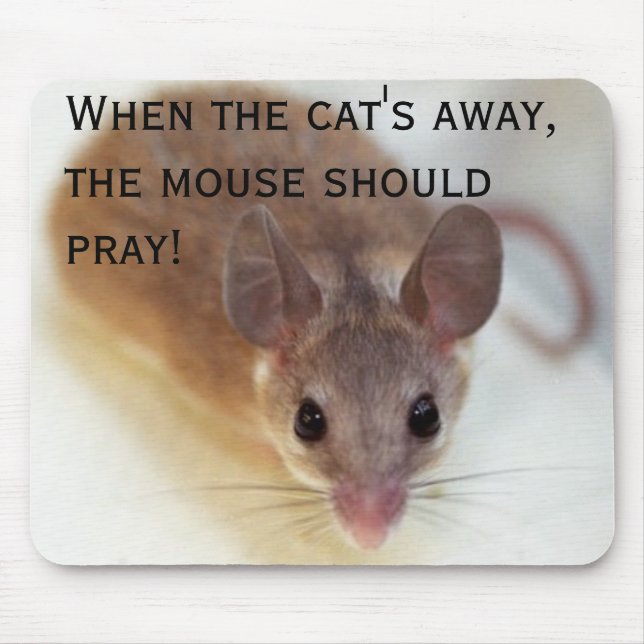 When the cat's away - mousepad (Front)