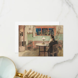 When the Children have Gone to Bed by Carl Larsson Thank You Card