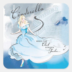 When The Clock Strikes Twelve Square Sticker