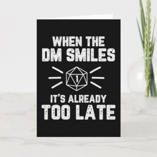 When the DM Smiles RPG Nerd Card
