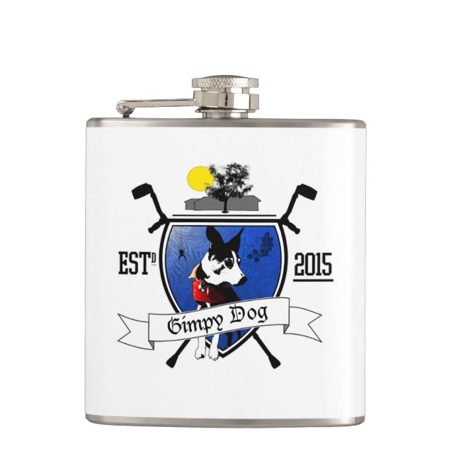 When the Gimpy Dog Ranch Drives you to Drink Hip Flask (Front)
