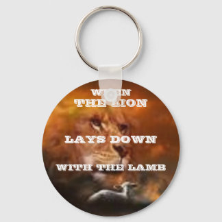 WHEN THE LION LAYS DOWN WITH THE LAMB KEYCHAIN