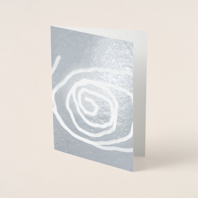 When the Moon moves in a Spiral, abstract spiral Foil Card (Front)