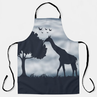 When the Moon Whispers to the Giraffe Apron