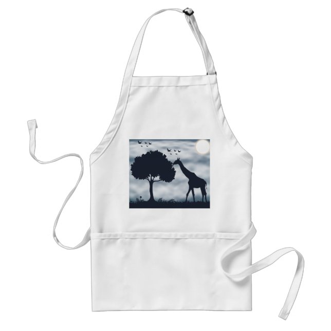 When the Moon Whispers to the Giraffe Standard Apron (Front)