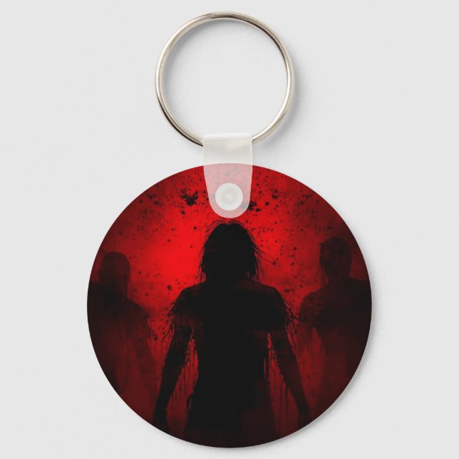 When the Night Screams in Red Keychain (Front)