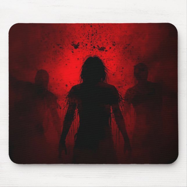 When the Night Screams in Red Mouse Pad (Front)
