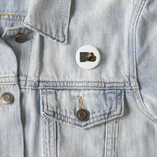 When the Pits Fell Silent 1 Inch Round Button (In Situ)