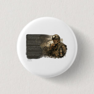 When the Pits Fell Silent 1 Inch Round Button