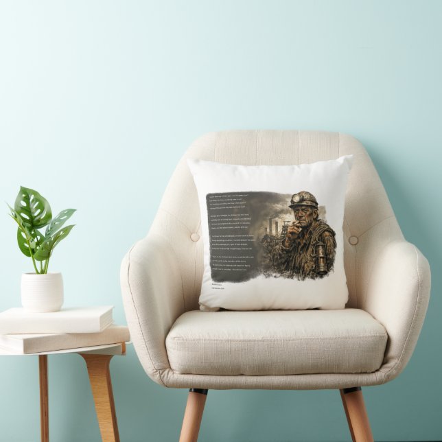When the Pits Fell Silent Throw Pillow (Chair)