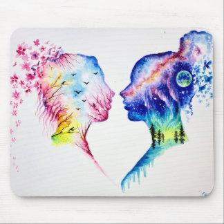 When the spring day meets the winter night mouse pad