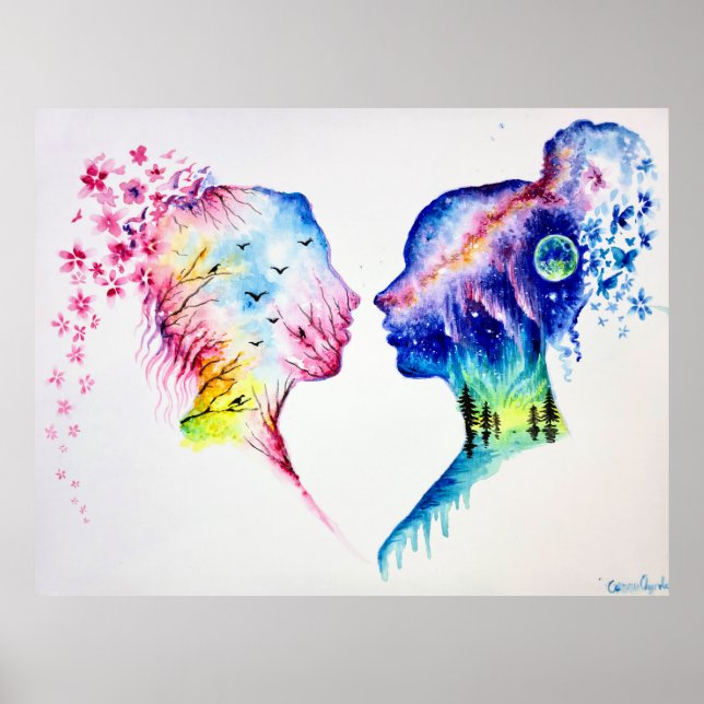 When the spring day meets the winter night poster (Front)