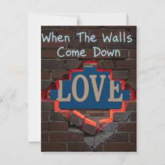 When The Walls Come Down Postcard