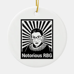 When there are nine - Notorious RBG Ceramic Ornament