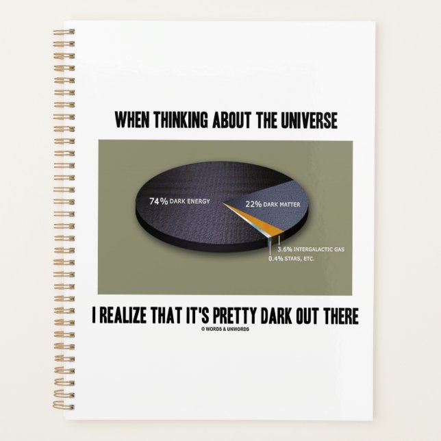 When Thinking Universe Realize It's Dark Out There Planner (Front)