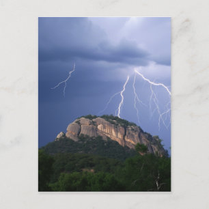 When thunder meets mountain under blue skies. postcard