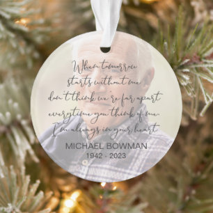 When Tomorrow Starts Without Me Acrylic Ornament