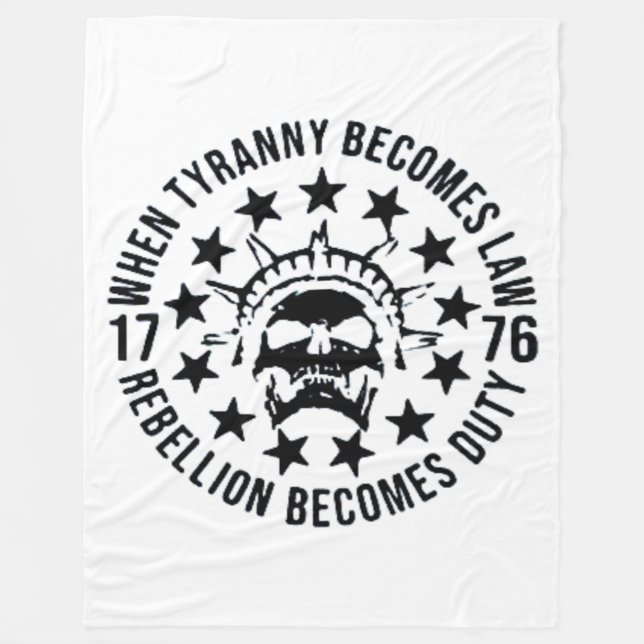 WHEN TYRANNY BECOMES LAW FLEECE BLANKET (Front)
