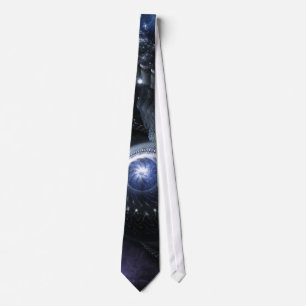 When Universes Collide Fractal Art Tie