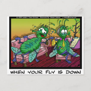 When Ur Fly Is down Funny Psychiatry Gifts & Tees Postcard