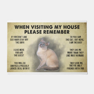 When Visiting My House Please Remember The Cat Lov Doormat