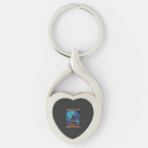 When We All Fall Asleep Haunted House Scary Ravens Keychain