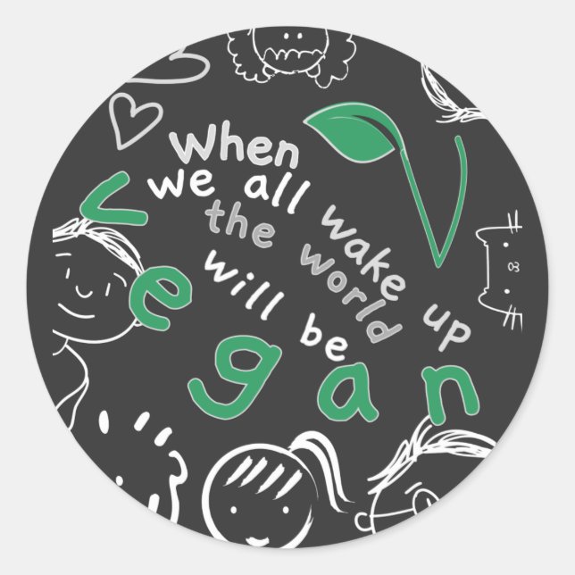 When We All Wake Up - Vegan Stickers (Front)