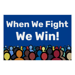 When We Fight We Win Harris Walz Poster
