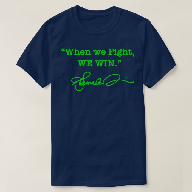 When we Fight We win Kamala brat green signature T T-Shirt (Design Front)