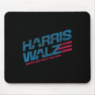 When We Fight We Win Kamala Harris Cat Lady Boho Mouse Pad