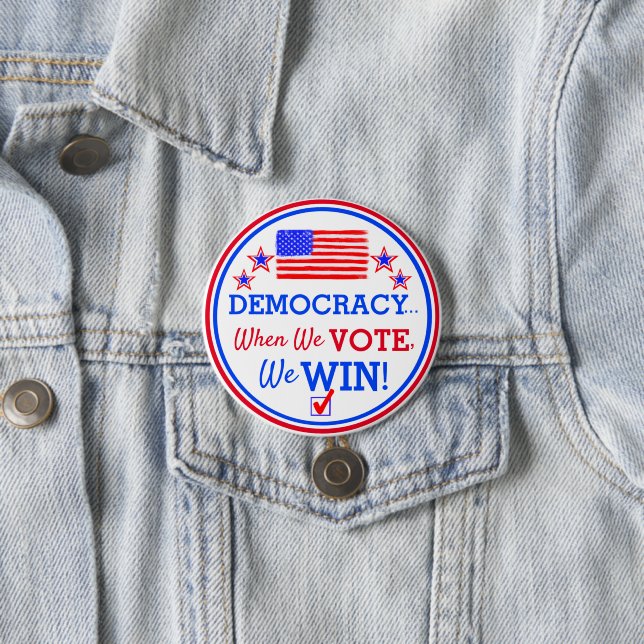 When We Vote…We Win Kamala Harris Election Button  (In Situ)