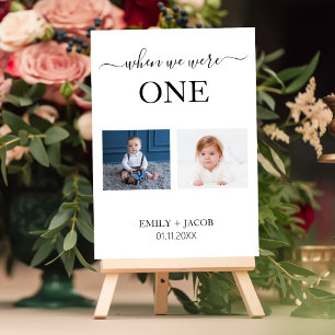 When We Were Age Modern Wedding Reception Party Table Number
